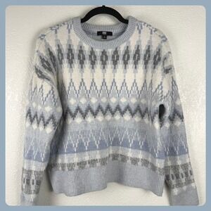 FRYE Fair Isle Sweater Women's Apres Ski Cabincore Nordic Cottagecore Cozy Knit